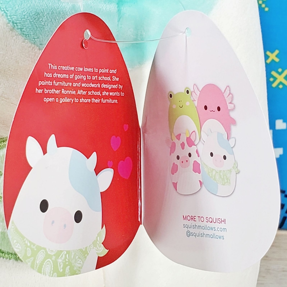 Squishmallow Belana the Valentine's Day Cow 11" 2022 UltraSoft Stuffed Plush NWT - Picture 11 of 12
